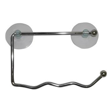 Toiletrolhouder met zuignappen 10x17 cm glanzend chroom
