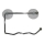 Toiletrolhouder met zuignappen 10x17 cm glanzend chroom