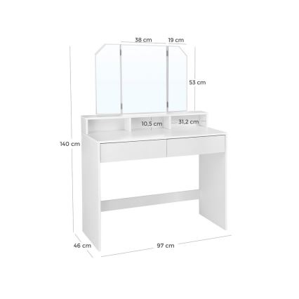 Toilettafel VENUS wit