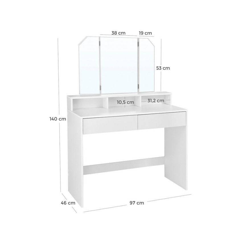 Toilettafel VENUS wit