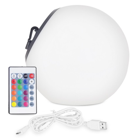 Top Light BALL RGB AB - LED RGB Dimbare lamp op zonne-energie BALL LED/1,2W/3,7V IP44 + afstandsbediening