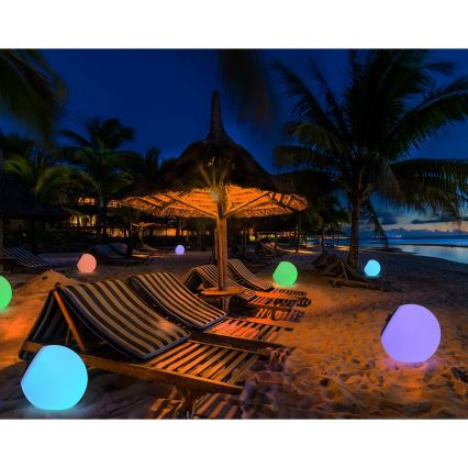 Top Light BALL RGB RC - LED RGB dimbare solarlamp BALL LED/1,2W/3,7V IP44 1800 mAh + afstandsbediening