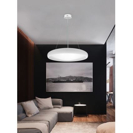 Top Light - Dimbare LED hanglamp aan een koord SALERNO LED/60W/230V 3000-6500K diameter 60 cm wit + afstandsbediening