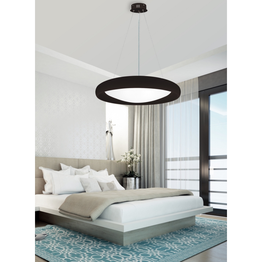 Top Light - Dimbare LED hanglamp aan een koord SALERNO LED/60W/230V 3000-6500K diameter 60 cm zwart + afstandsbediening