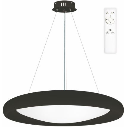 Top Light - Dimbare LED hanglamp aan een koord SALERNO LED/60W/230V 3000-6500K diameter 60 cm zwart + afstandsbediening