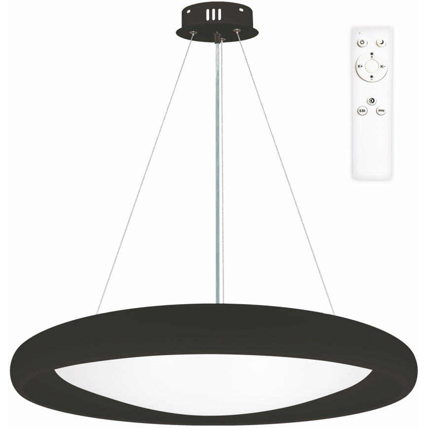 Top Light - Dimbare LED hanglamp aan een koord SALERNO LED/60W/230V 3000-6500K diameter 60 cm zwart + afstandsbediening