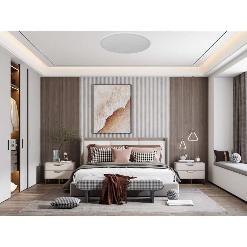 Top Light - Dimbare LED plafondlamp REVIT LED/70W/230V 3000-6500K diameter 75 cm wit + afstandsbediening