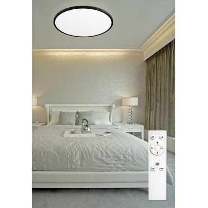 Top Light - Dimbare LED plafondlamp REVIT LED/70W/230V 3000-6500K diameter 75 cm zwart + afstandsbediening