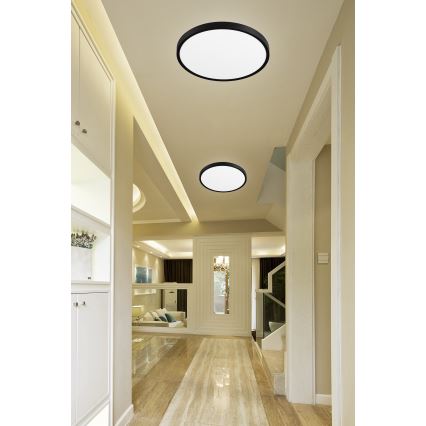 Top Light - Dimbare LED plafondlamp REVIT LED/70W/230V 3000-6500K diameter 75 cm zwart + afstandsbediening