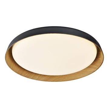 Top Light - Dimbare LED Plafondlamp SATELLITE LED/48W/230V 3000-6500K diameter 53 cm zwart/bruin + afstandsbediening