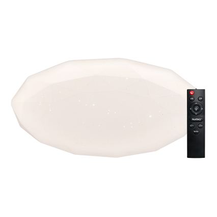 Top Light - LED dimbare badkamerplafondlamp SPARKLE LED/60W/230V 3000-6500K IP44 Ø49 cm wit + afstandsbediening