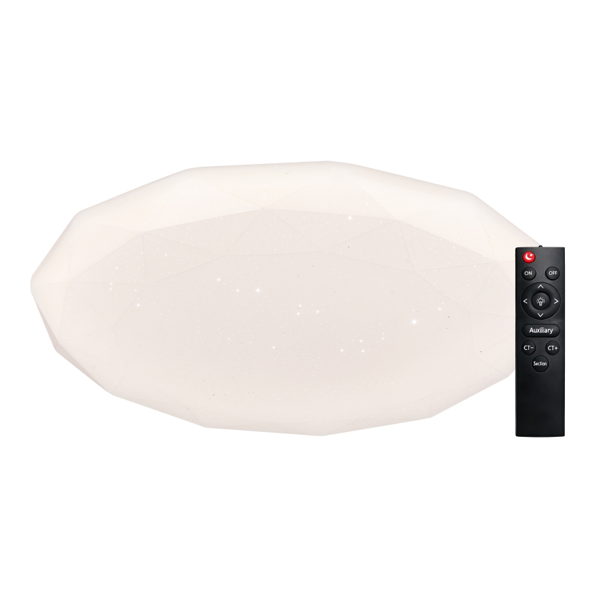 Top Light - LED dimbare badkamerplafondlamp SPARKLE LED/60W/230V 3000-6500K IP44 Ø49 cm wit + afstandsbediening