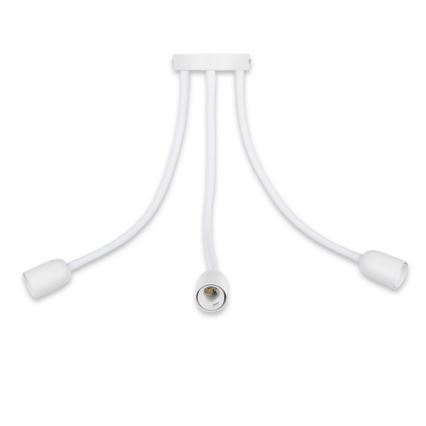 Top Light Galileo 3 B - Witte Hanglamp met vaste hanger 3x E27 / 40W / 230V