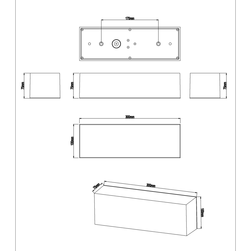 Top Light - LED Badkamer wandlamp BOXTER LED/12W/230V IP65 4000K