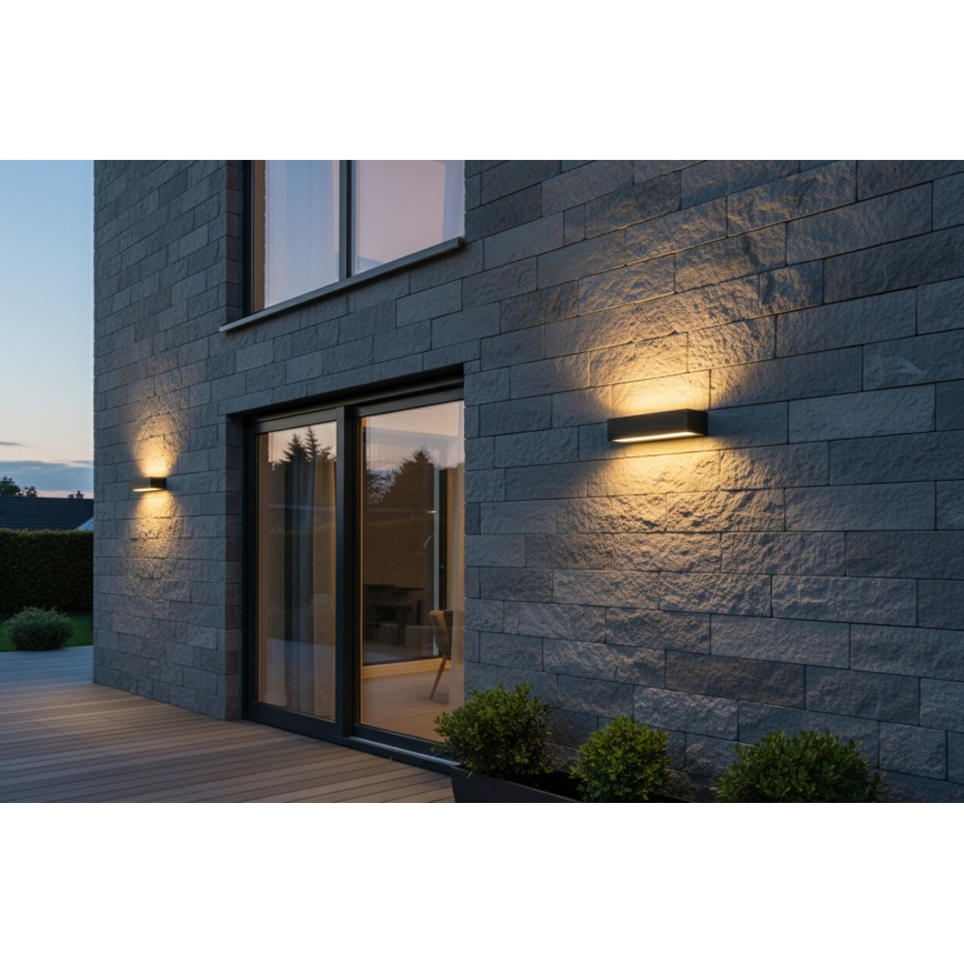 Top Light - LED buitenwandlamp IMOLA LED/10W/230V 3000/4000/6000K IP54 17 cm zwart