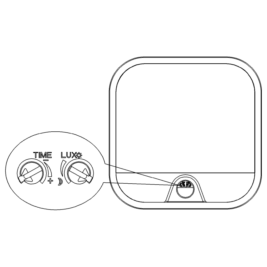 Top Light - LED buitenwandlamp met bewegings- en schemersensor BARI LED/20W/230V 4000K IP65