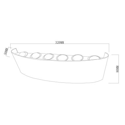Top Light - LED buitenwandlamp RAY LED/10W/230V 3000/4000/6500K IP54 wit