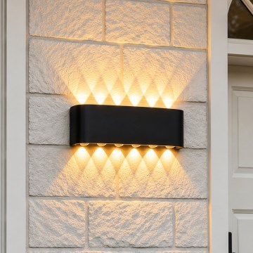 Top Light - LED Buitenwandlamp RAY LED/10W/230V 3000/4000/6500K IP54 zwart