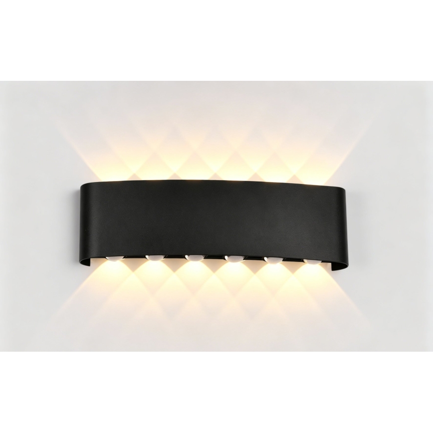 Top Light - LED Buitenwandlamp RAY LED/10W/230V 3000/4000/6500K IP54 zwart