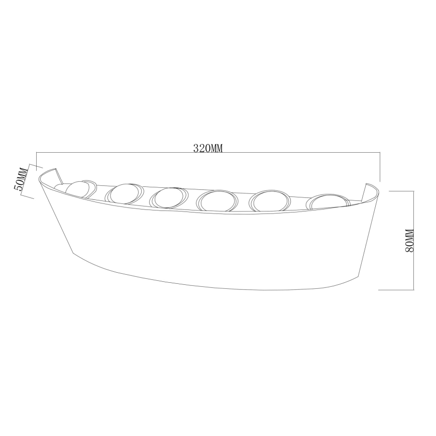 Top Light - LED Buitenwandlamp RAY LED/10W/230V 3000/4000/6500K IP54 zwart