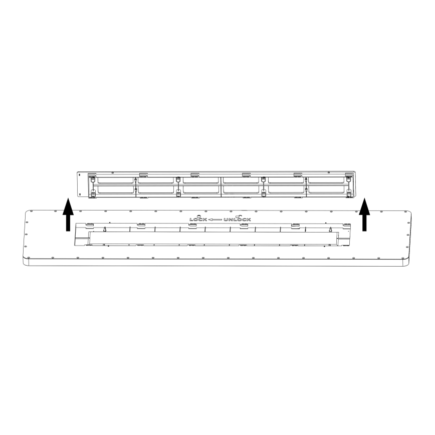 Top Light - LED Dimbaar bevestigd lichtpaneel REVIT LED/70W/230V 3000-6500K 120x30 cm wit + afstandsbediening