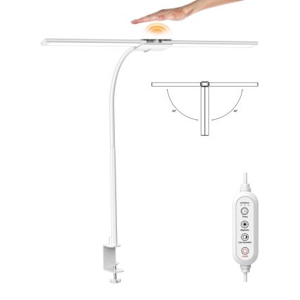 Top Light - Dimbare LED-tafellamp met klem LYRA LED/18W/230V 3000-6500K wit