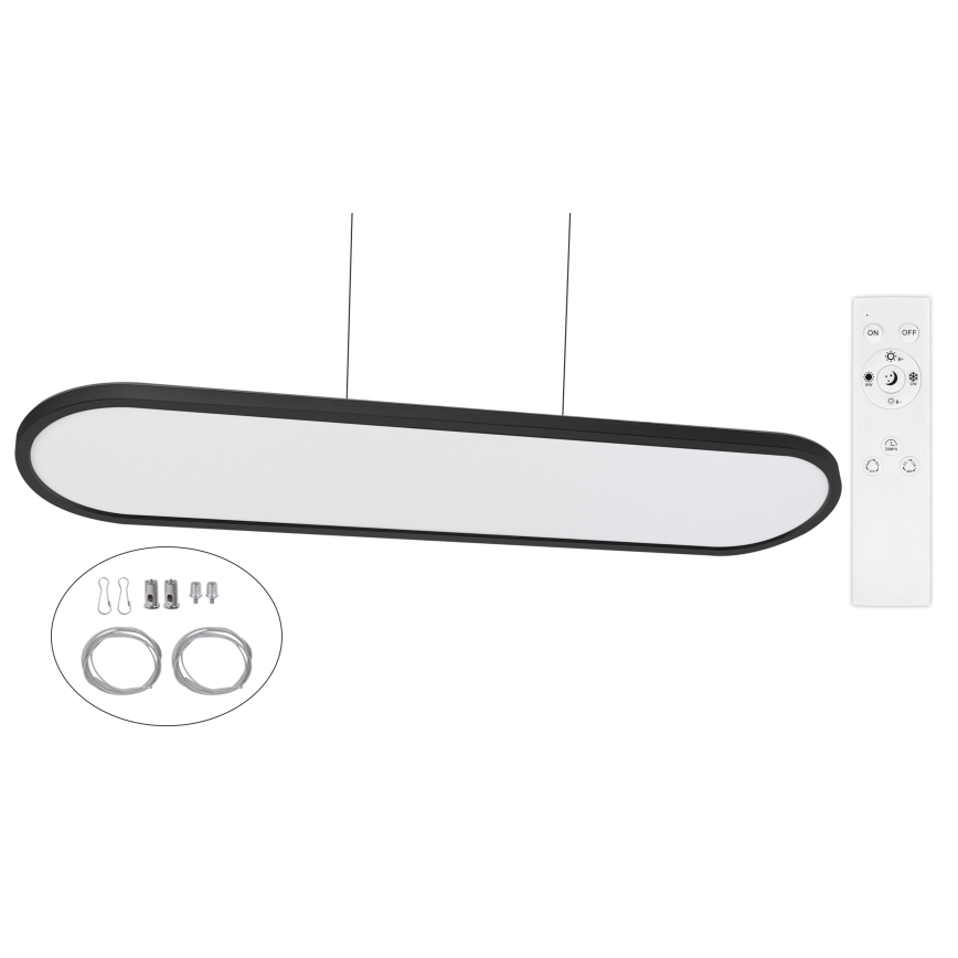 Top Light - LED Dimbare opbouw-/hanglamp OVAL LED/36W/230V 3000-6500K zwart + afstandsbediening