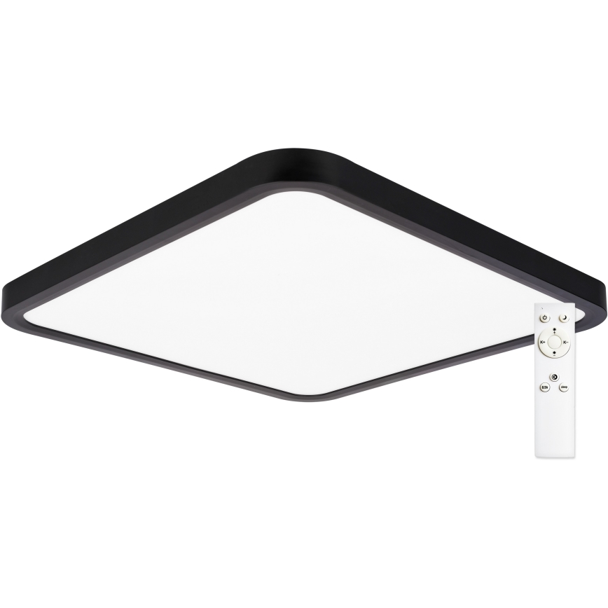Top Light - Dimbare LED Plafondlamp REVIT LED/36W/230V 3000-6500K 40x40 cm zwart + afstandsbediening