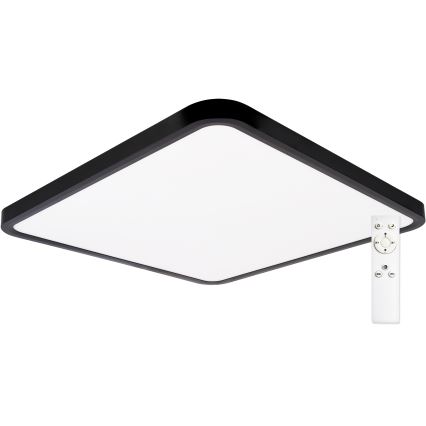 Top Light - Dimbare LED Plafondlamp REVIT LED/50W/230V 3000-6500K 50x50 cm zwart + afstandsbediening