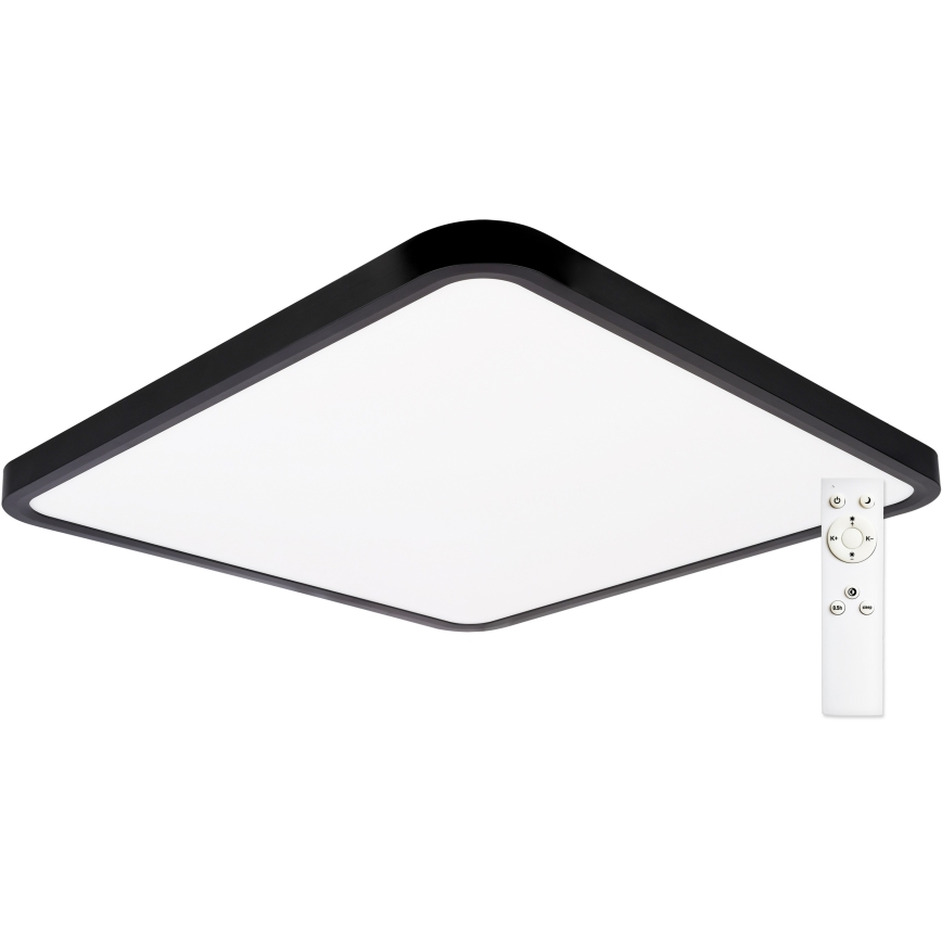 Top Light - Dimbare LED Plafondlamp REVIT LED/50W/230V 3000-6500K 50x50 cm zwart + afstandsbediening
