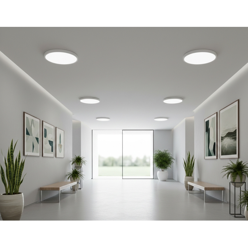 Top Light - LED plafondlamp met bewegingssensor REVIT LED/9/12/18W/230V 3000/4000/6500K Ø 23 cm wit