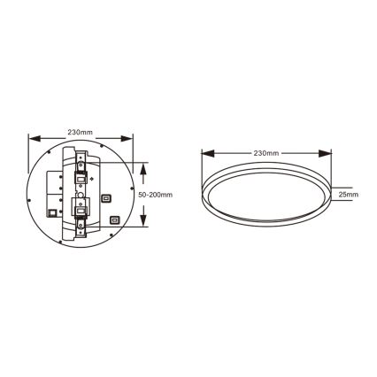 Top Light - LED plafondlamp met bewegingssensor REVIT LED/9/12/18W/230V 3000/4000/6500K Ø 23 cm wit