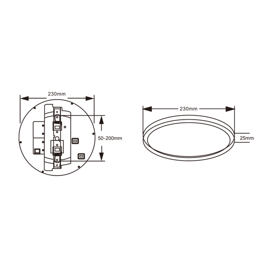 Top Light - LED plafondlamp met bewegingssensor REVIT LED/9/12/18W/230V 3000/4000/6500K Ø 23 cm wit