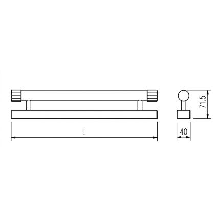 Top Light - LED badkamerspiegelverlichting TURIA LED/8W/230V 3000/4000/6500K IP44 40 cm glanzend chroom
