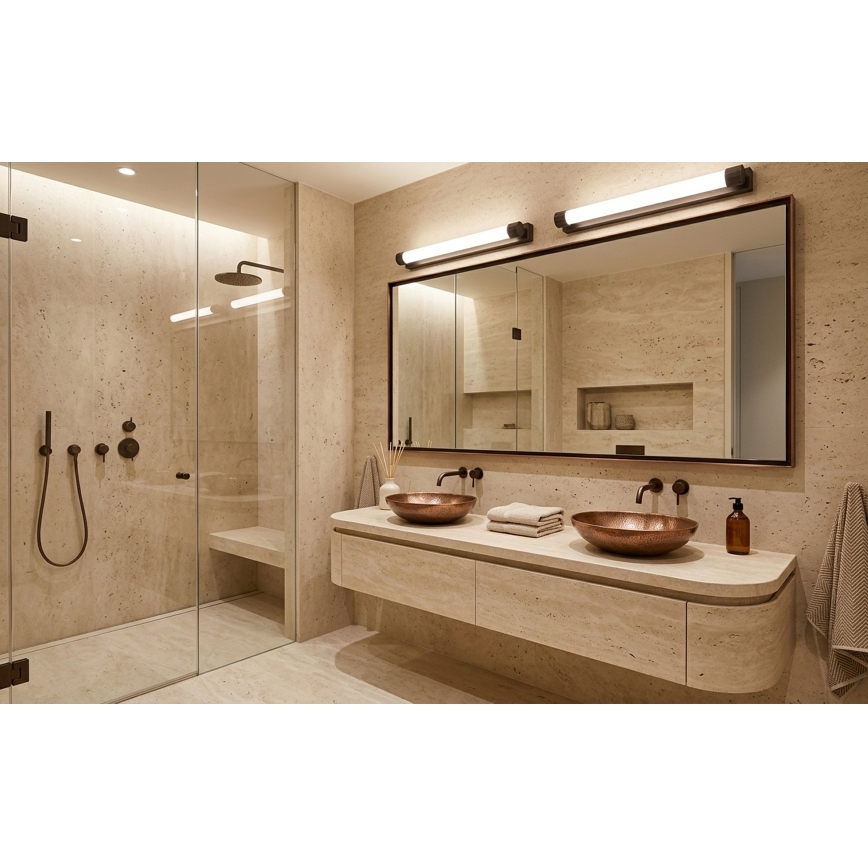 Top Light - LED-spiegelverlichting voor de badkamer TURIA LED/8W/230V 3000/4000/6500K IP44 40 cm zwart