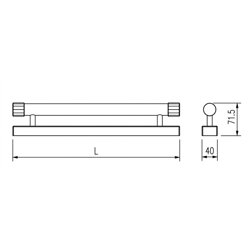 Top Light - LED-spiegelverlichting voor de badkamer TURIA LED/8W/230V 3000/4000/6500K IP44 40 cm zwart