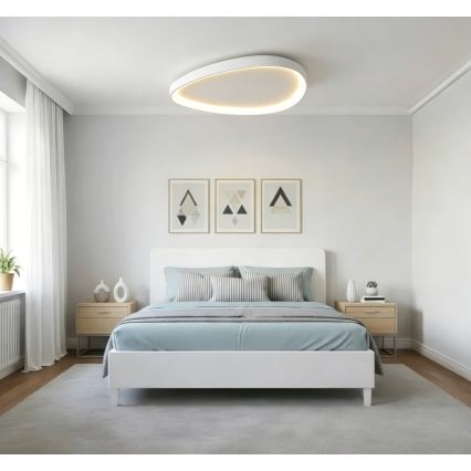 Top Light - LED dimbare plafondlamp ECLIPSE LED/55W/230V 3000-6500K pr. 60 cm wit + afstandsbediening