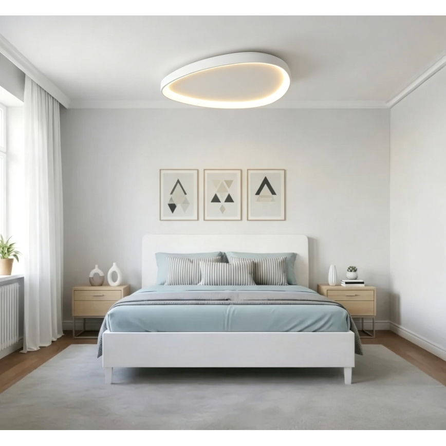 Top Light - LED dimbare plafondlamp ECLIPSE LED/55W/230V 3000-6500K pr. 60 cm wit + afstandsbediening