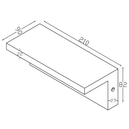 Top Light - LED Wandlamp voor buiten ELON LED/10W/230V 4000K IP54