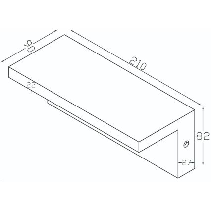 Top Light - LED Wandlamp voor buiten ELON LED/10W/230V 4000K IP54