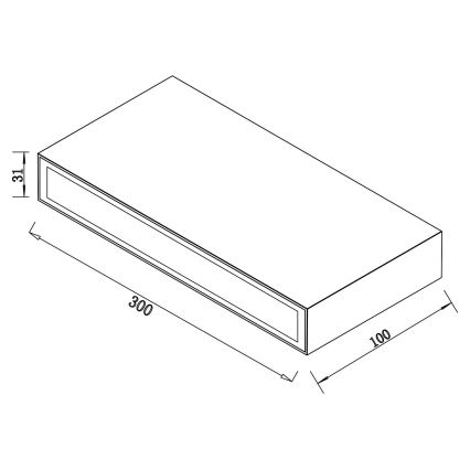 Top Light - LED Wandlamp voor buiten OBLIGO LED/12W/230V IP65 wit