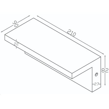 Top Light - LED Wandlamp voor buiten met sensor ELON LED/10W/230V 4000K IP54