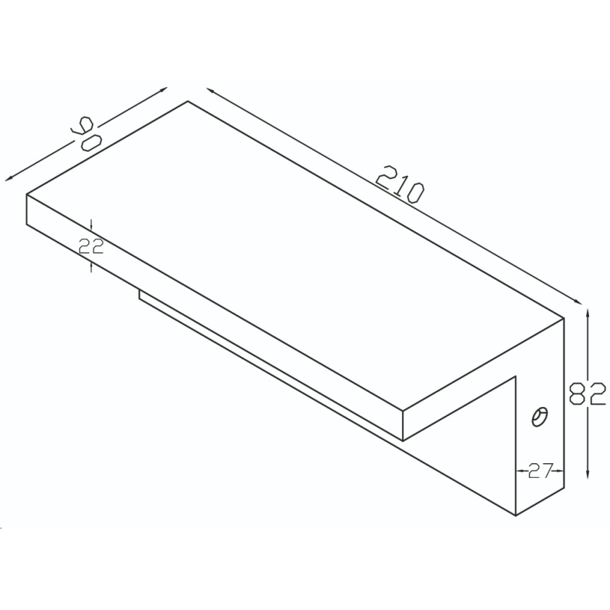 Top Light - LED Wandlamp voor buiten met sensor ELON LED/10W/230V 4000K IP54