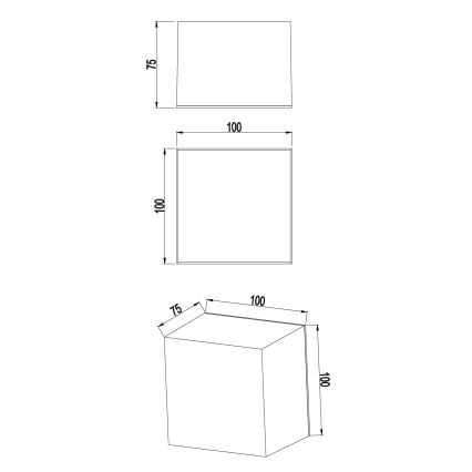 Top Light - LED Wandlamp voor de badkamer BOXTER LED/5W/230V 4000K IP65