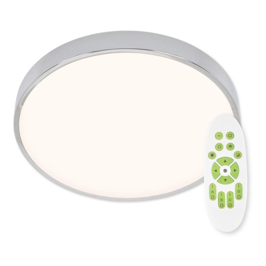 Top Light Melaal 40CR AB - Dimbare LED Plafondlamp METAL LED/51W/230V glanzend chroom + afstandsbediening