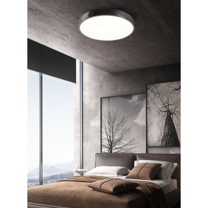 Top Light Melaal 40CR AB - Dimbare LED Plafondlamp METAL LED/51W/230V glanzend chroom + afstandsbediening