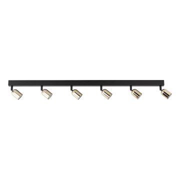 TOP plafondspot 6xGU10/10W/230V zwart/goud
