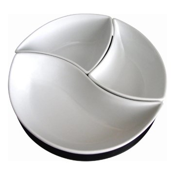 TORO 3-delige set kommen met dienblad, keramiek en hout