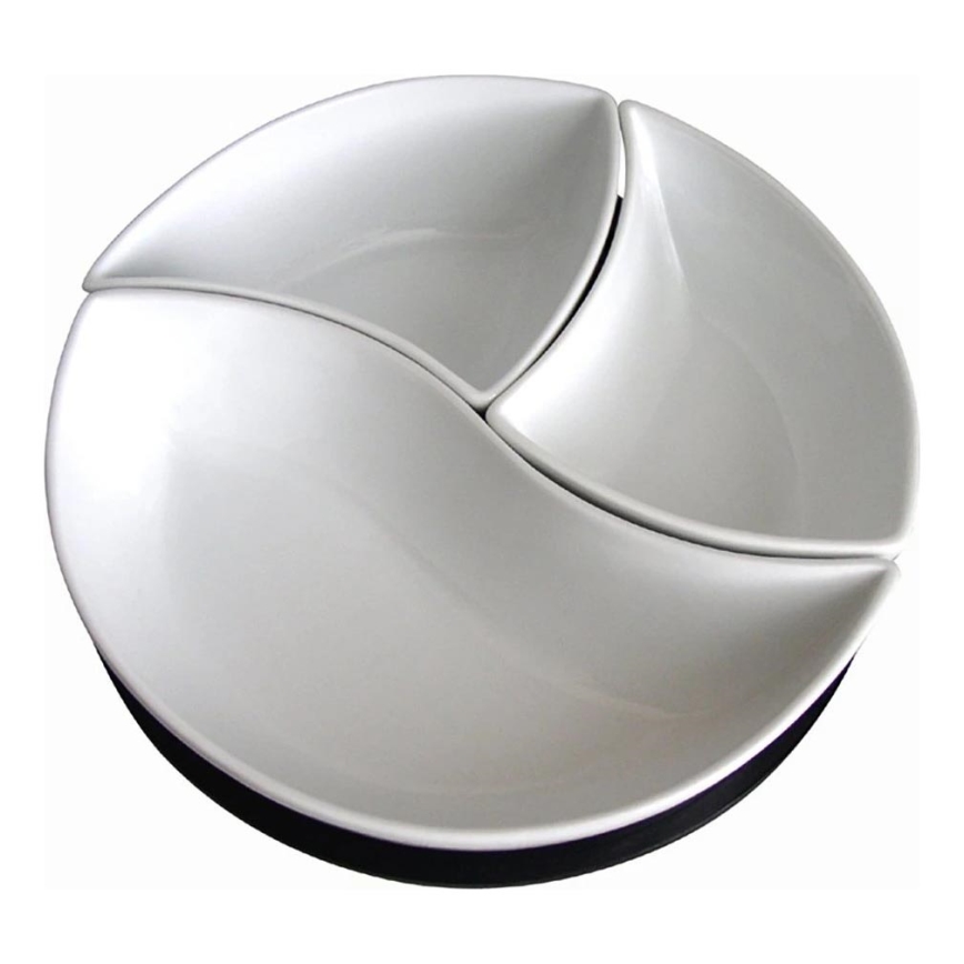 TORO 3-delige set kommen met dienblad, keramiek en hout