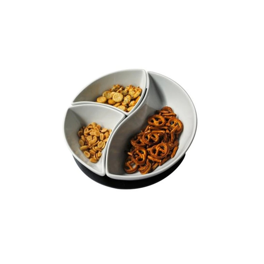 TORO 3-delige set kommen met dienblad, keramiek en hout